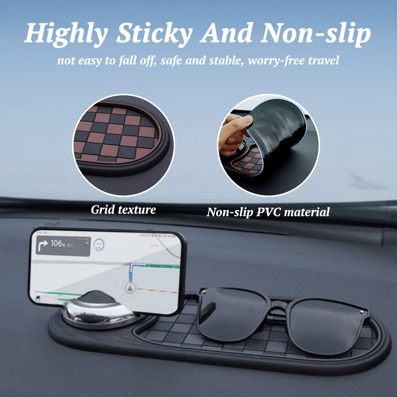 Multifunction Car Mat with Phone Holder Hidden Number Plate