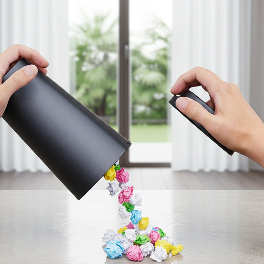 Portable Car Trash Can with Pop-Up Lid