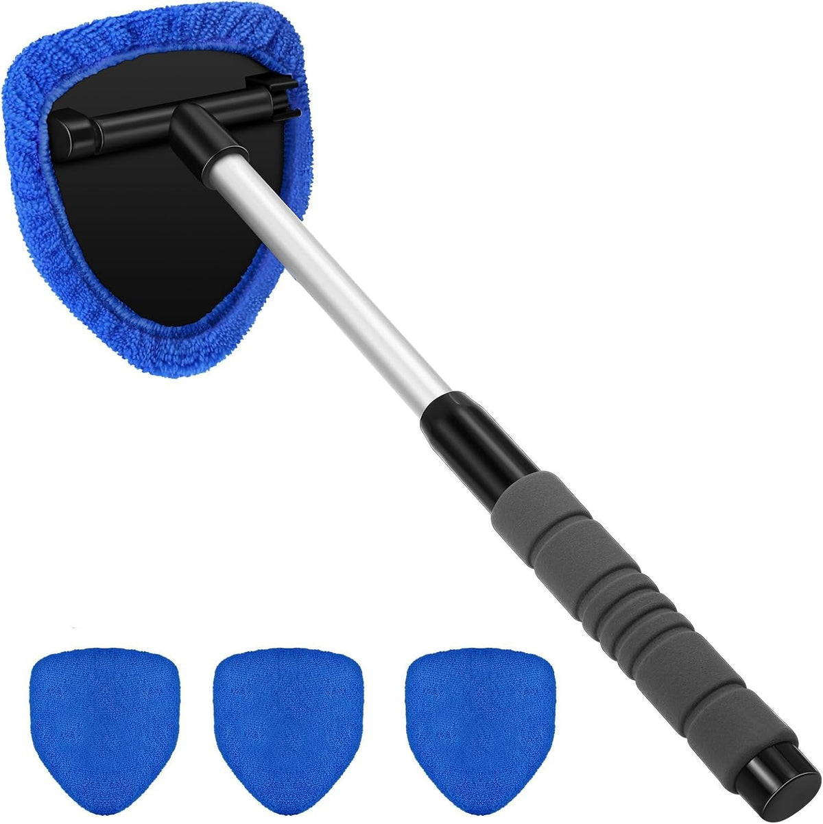 🔥Microfiber Car Windshield Cleaning Tool with Extendable Handle
