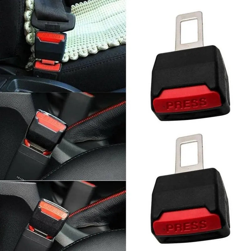 2pcs Update Thicken Car Seat Belt Clip Extender Safety Seatbelt Lock Buckle Plug Thick Insert Socket Extender Safety Buckle